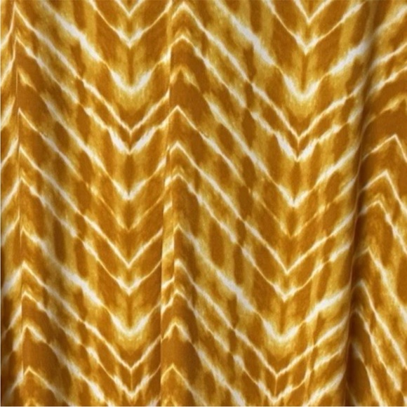 CATO Tunic Top Plus Size 18W 20W Blouse 3/4 Roll-Tab Sleeves Stretch Gold Yellow - Picture 6 of 7